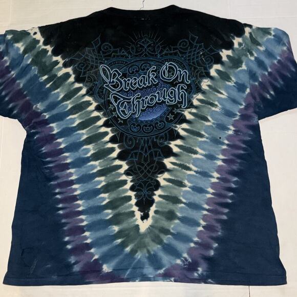 Liquid Blue Mens XL Jim Morrison The Doors Break On Through Tie Dye T-shirt - Picture 8 of 10